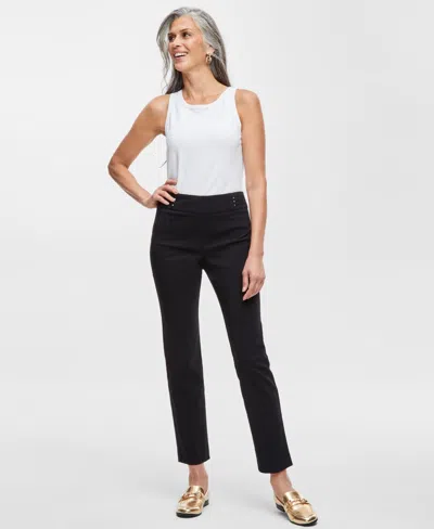 JM COLLECTION WOMEN'S STUDDED-RIVET PULL-ON PANTS, REGULAR & SHORT LENGTHS, CREATED FOR MACY'S