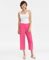 Jm Collection Women's Textured Knit Cropped Pants, Macy's Exclusive In Pink