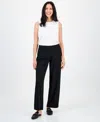 Jm Collection Women's Textured Knit Pull-on Pants, Exclusively At Macy's In Black