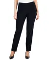 Jm Collection Women's Tummy Control Pull-on Slim-leg Pants, Exclusively At Macy's In Deep Black