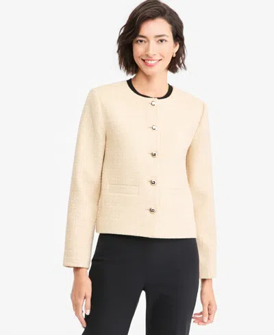 Jm Collection Women's Tweed Jacket, Macy's Exclusive In Animal Print