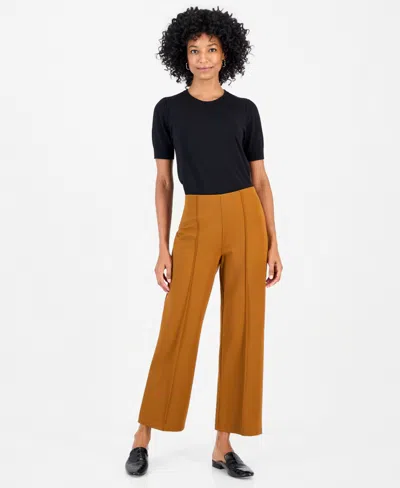 Jm Collection Women's Wide-leg Pull-on Ponte Pants, Macy's Exclusive In Orange