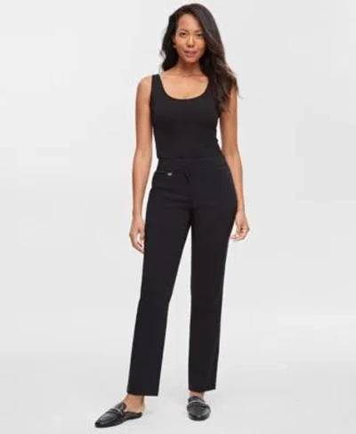 Jm Collection Womens Slim Leg Curvy Fit Pants 2ps 28w Created For Macys In Deep Black