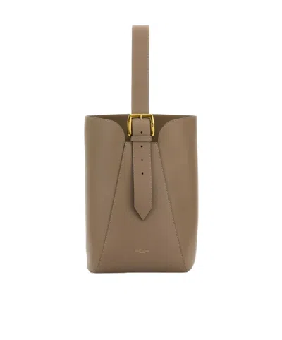 Jm Davidson Buckle-fastening Leather Bucket Bag In Red