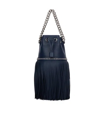 Jm Davidson Carnival Fringed Studded Bucket Bag In White