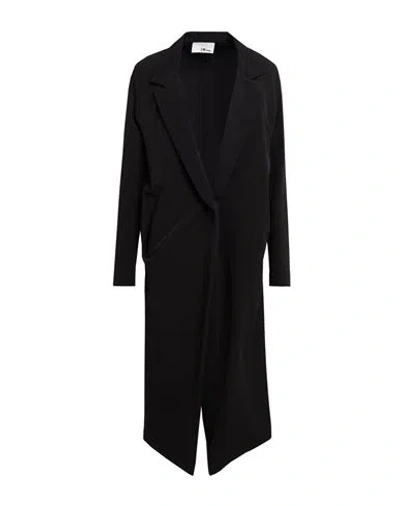 J'm Design Woman Overcoat & Trench Coat Black Size S Viscose, Linen