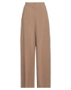 J'm Design Woman Pants Brown Size S Viscose, Linen