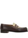 Jm Weston 180 Panelled Loafers In Brown