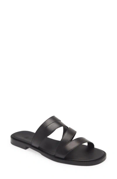 Jm Weston Double V Sandal In Black