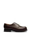 Jm Weston J.m. Weston Calfskin Leather Derby Shoes With All-terrain Sole In Brown