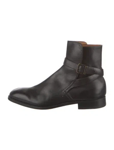 Pre-owned Jm Weston Leather Boots In Black