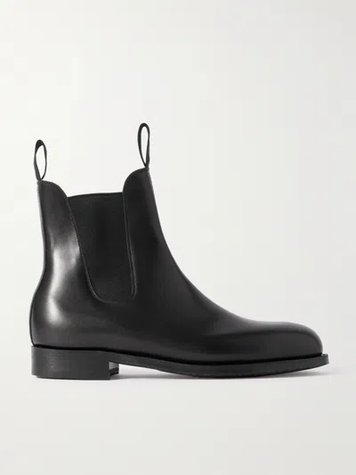 Jm Weston Leather Chelsea Boots In Black
