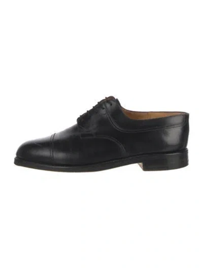 Pre-owned Jm Weston Leather Derby Shoes In Black