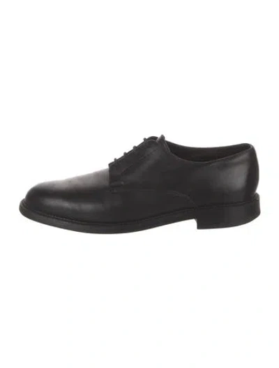 Pre-owned Jm Weston Leather Derby Shoes In Black