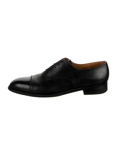 Pre-owned Jm Weston Leather Dress Loafers In Black
