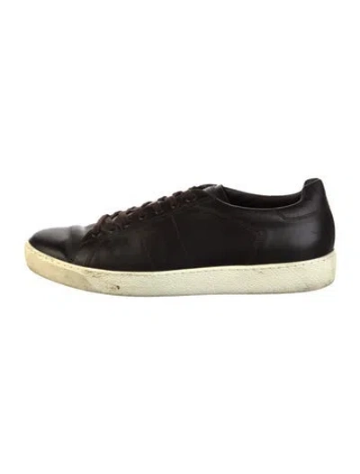 Pre-owned Jm Weston Leather Sneakers In Black