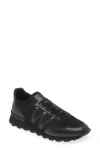 Jm Weston On My Way Knit Sneaker In Black