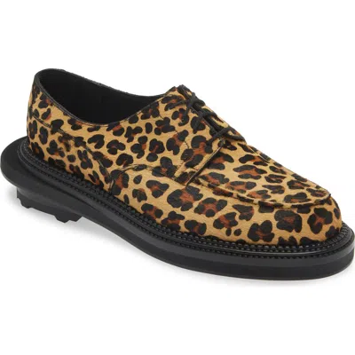Jm Weston Genuine Calf Hair Golf Derby In Animal Print