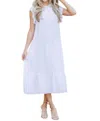 J.marie Alexis Midi Dress In White In White
