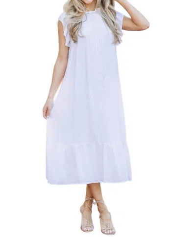 J.marie Alexis Midi Dress In White