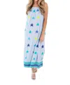 J.marie Ali Rae Midi Dress In Blue Star In Multi