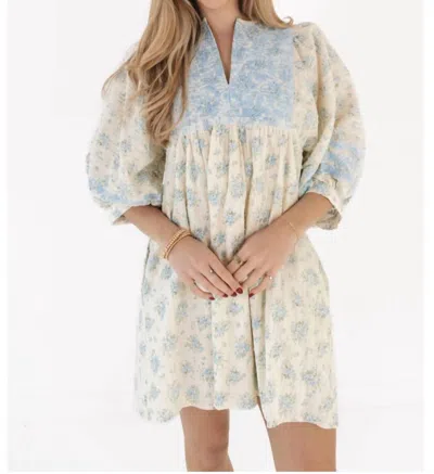 J.marie Hollie Dress In Cream In Multi