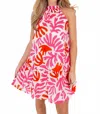J.marie Lara High Neck Dress In Multi Color In Multi