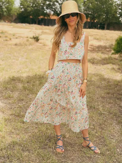 J.marie Nora Skirt Set In Multi Floral