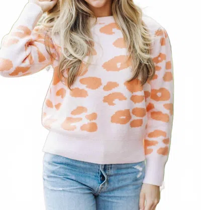 J.marie The Ainslie Sweater In Pink/orange