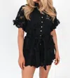 J.marie The Cece Romper In Black In Black