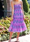J.marie The Ivy Midi Skirt Dress In Purple Print In Multi