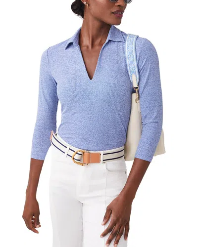 J.mclaughlin 3/4-sleeve Aida Knit Top In Blue