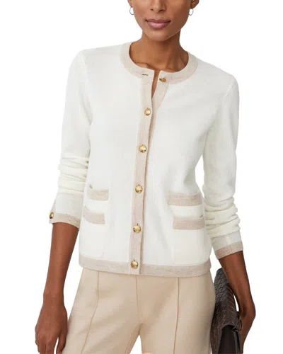 J.mclaughlin J. Mclaughlin Ainsley Cashmere Sweater In White
