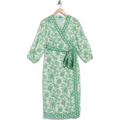 J.mclaughlin Jmclaughlin Alana Midi Wrap Dress In Green