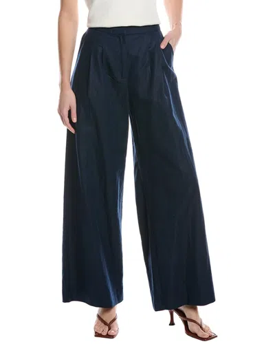 J.mclaughlin Amal Linen-blend Pant In Blue