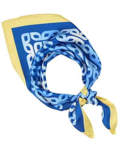 J.mclaughlin Amoura Silk Scarf In Blue