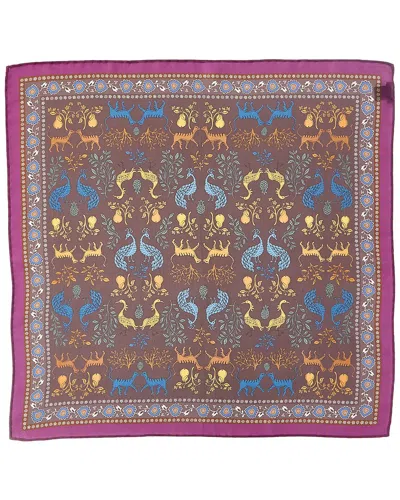 J.mclaughlin Amoura Silk Scarf In Brown