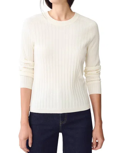 J.mclaughlin Anika Wool-blend Sweater In White
