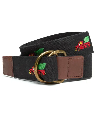 J.mclaughlin Ashton Leather-trim Belt In Black