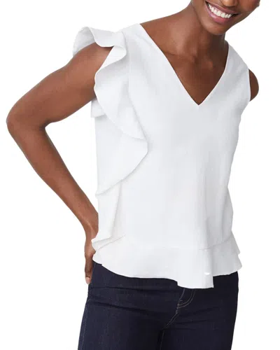 J.mclaughlin Athena Linen-blend Blouse