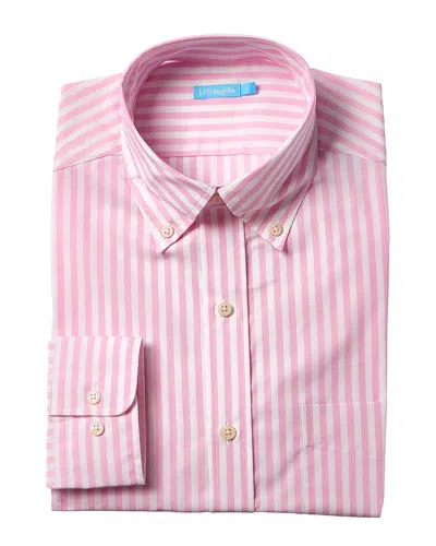 J.mclaughlin Bengal Stripe Collis Shirt In Pink