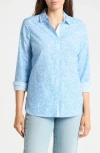 J.mclaughlin Jmclaughlin Britt Button Front Shirt In Blue