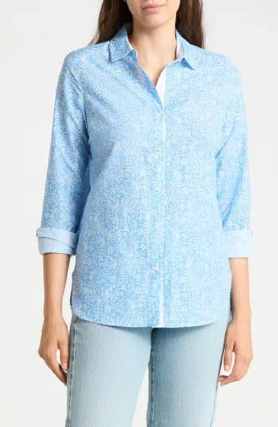 J.mclaughlin Jmclaughlin Britt Button Front Shirt In Blue