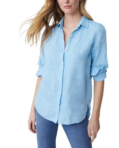 J.mclaughlin Britt Linen Top In Blue