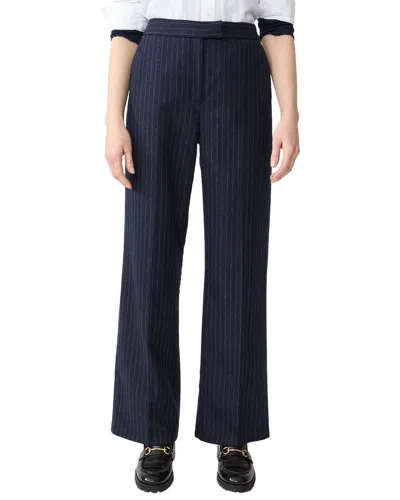 J.mclaughlin Broderick Wool-blend Pant In Blue