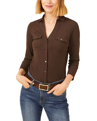 J.mclaughlin Brynn Knit Top In Brown