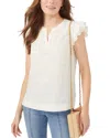 J.mclaughlin Cailin Linen-blend Blouse