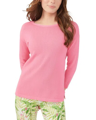 J.mclaughlin Cece Linen-blend Sweater In Pink