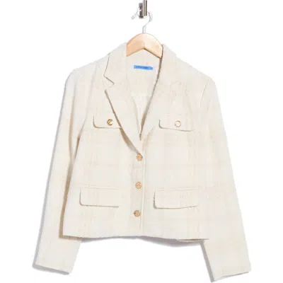 J.mclaughlin Jmclaughlin Claudie Plaid Jacket In Off White