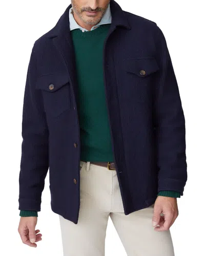J.mclaughlin Combe Wool-blend Coat In Blue